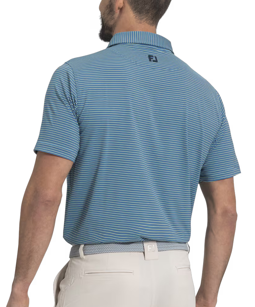 Primary image St. Jude FootJoy Smooth Stripe Lisle Polo - Navy